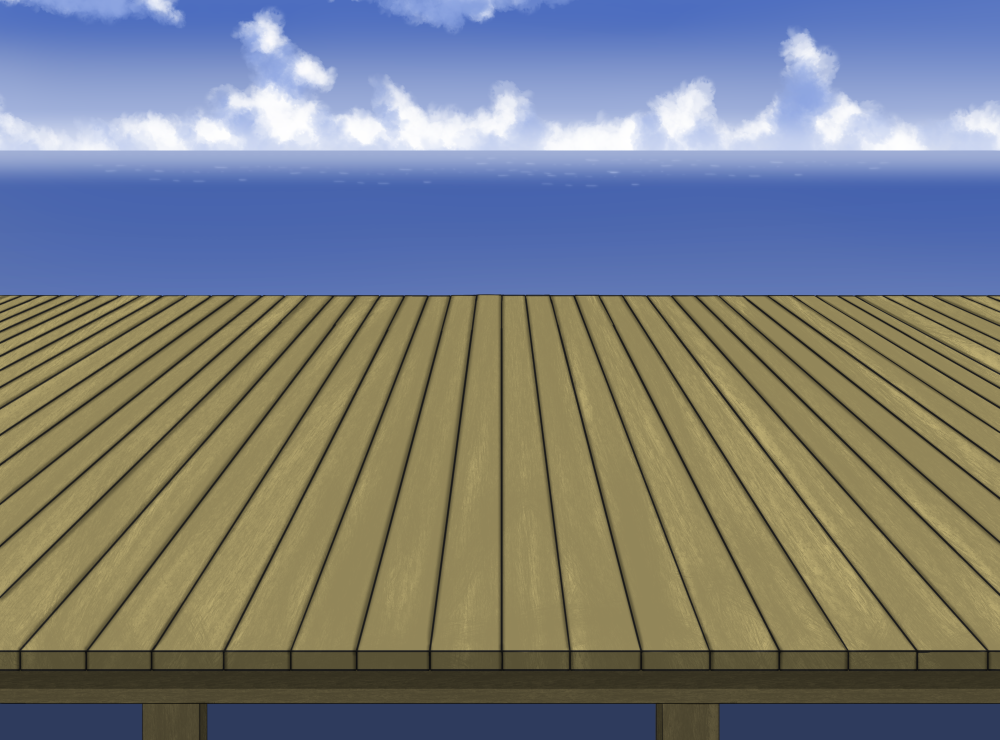 RPG戦闘背景素材海の上の木橋001